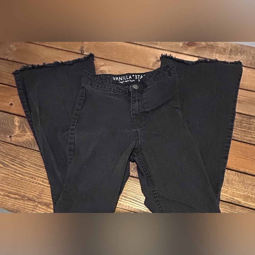 Black flare jeans